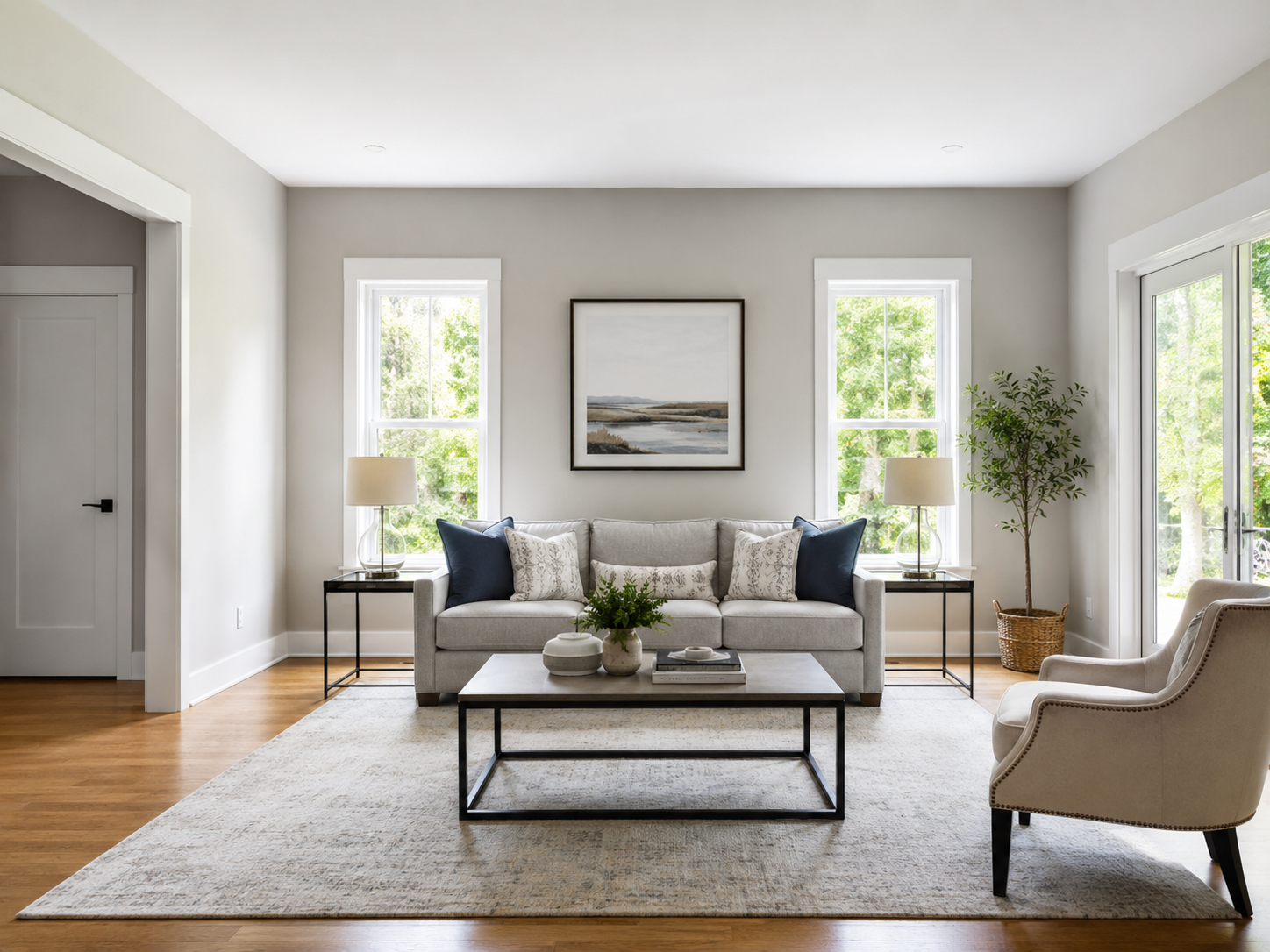 Image Straightening example: bedroom straightened — Lovspark AI