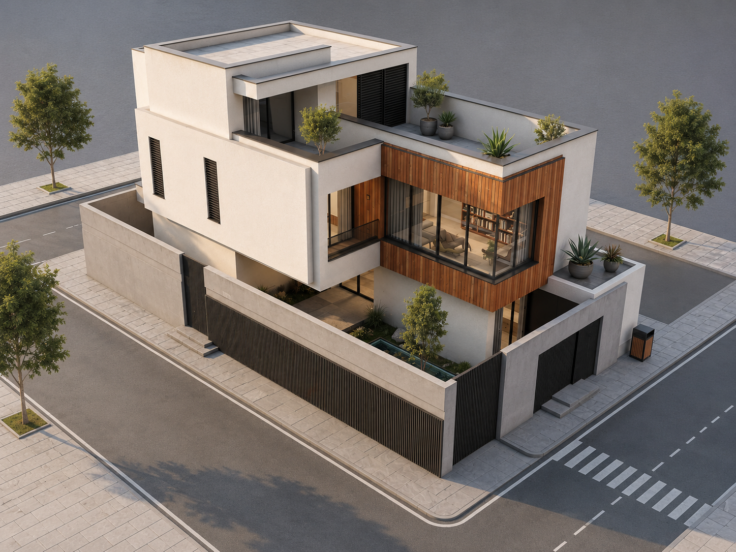 3D House Rendering example: farmhouse style exterior — Lovspark AI