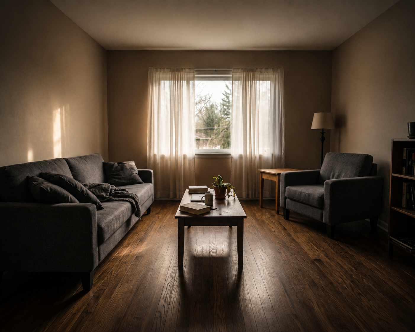 Interior photo after Lovspark AI image enhancement — corrected exposure and color