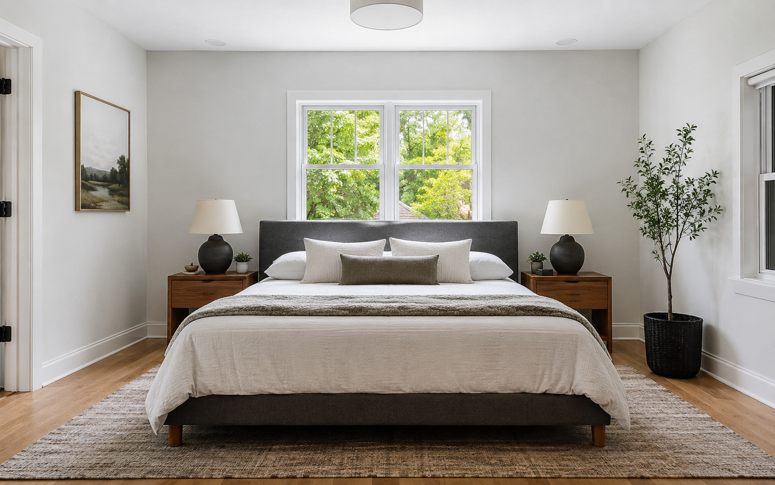 Image Straightening example: bathroom straightened — Lovspark AI